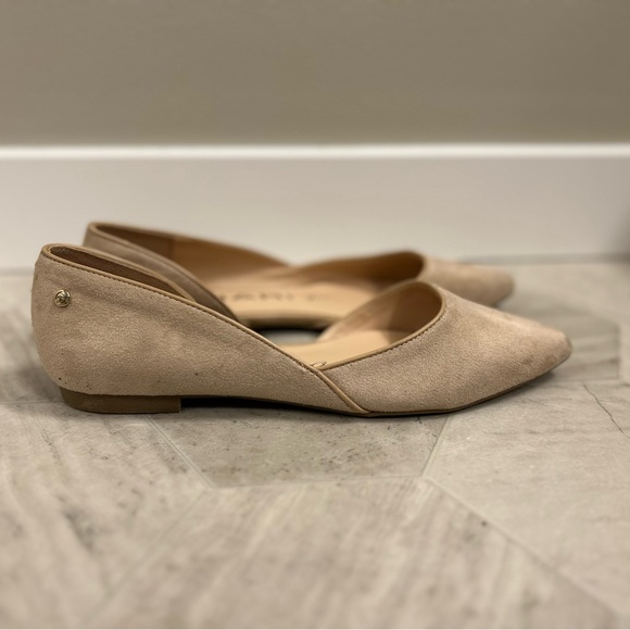 Tahari Nude Pointed-Toe Ballet Flats - Picture 2 of 4